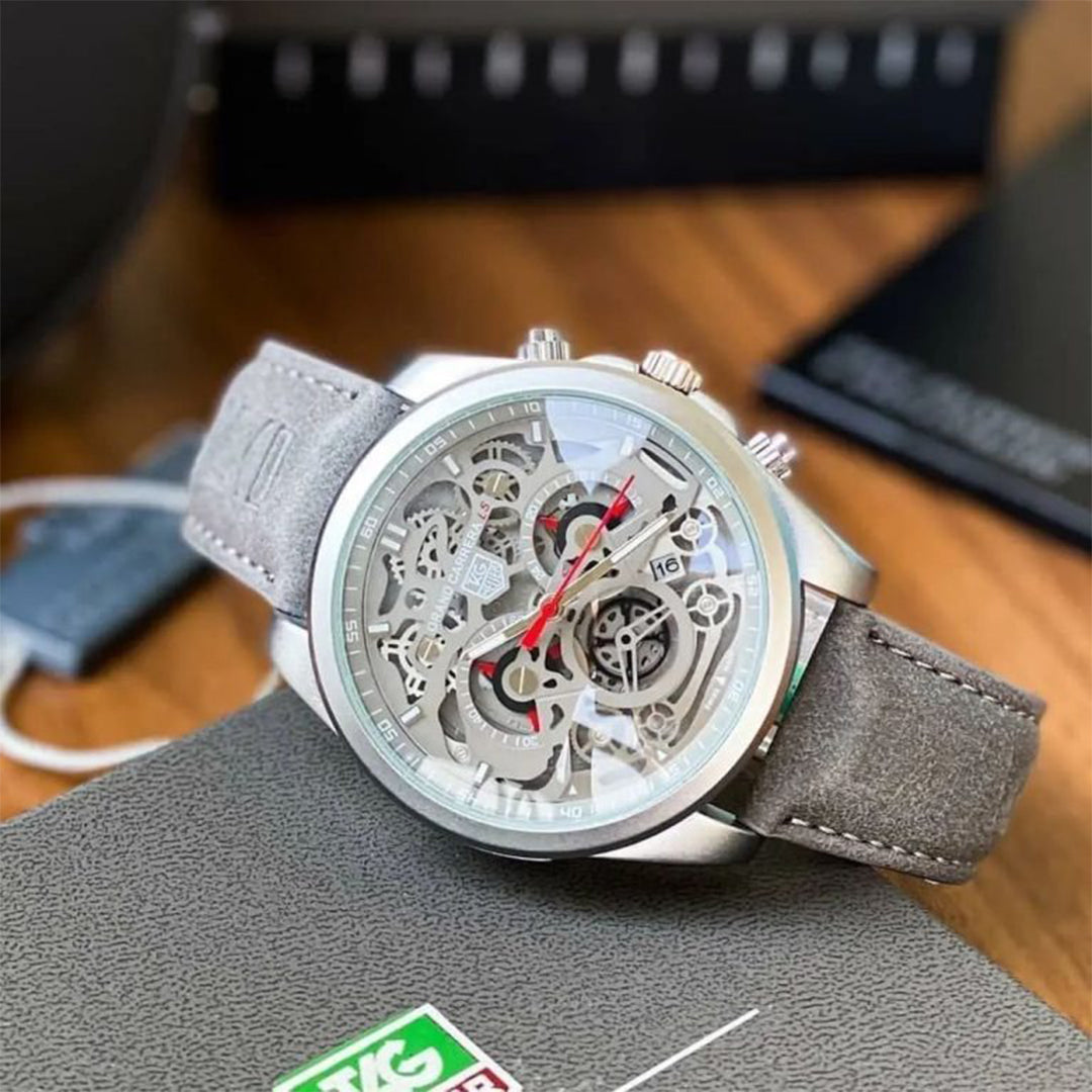 Tagheuer Cr7 Leather Grey Belt