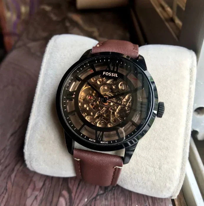 Fossil Townsman Brown Leather Automatic watch
